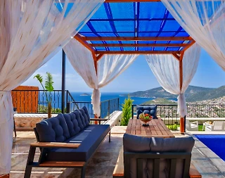 Kalkan Kördere'de Deniz Manzaralı, Özel Havuzlu, 5 Kişilik Villa - 5