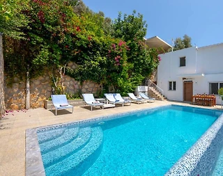 Kaş Bezirgan'da Doğa ve Deniz Manzaralı, Özel Havuzlu, Kiralık Villa - 1