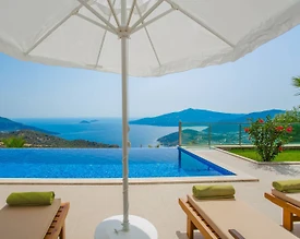 Kalkan Kördere'de Enfes Deniz Manzaralı, Sonsuzluk Havuzlu, Kiralık Villa - 2