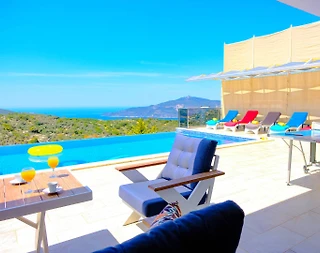 Kaş Bezirgan'da İhtişamlı Deniz Manzaralı, Özel Havuzlu, Lüks Villa - 3