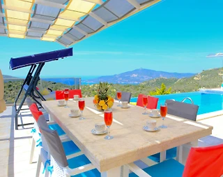 Kaş Bezirgan'da İhtişamlı Deniz Manzaralı, Özel Havuzlu, Lüks Villa - 4