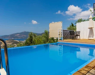 Kalkan Kördere'de Deniz Manzaralı, Özel Havuzlu, Balayı Villası - 4