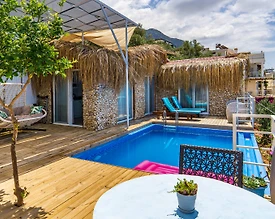 Kalkan Kördere'de Deniz Manzaralı, Özel Havuzlu, Balayı Villası - 2