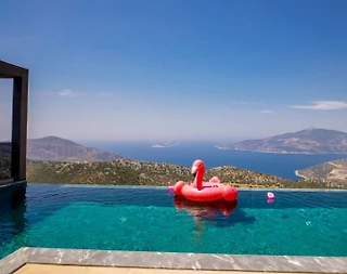 Kalkan Kördere'de Muhteşem Manzaralı, Özel Havuzlu, Saunalı Villa - 3