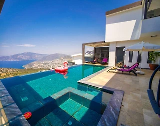 Kalkan Kördere'de Muhteşem Manzaralı, Özel Havuzlu, Saunalı Villa - 4