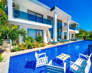Kaş Bezirgan'da Muhteşem Manzaralı, Sonsuzluk Havuzlu, Saunalı Villa - 3