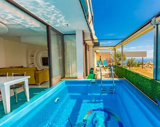 Kaş Bezirgan'da Panoramik Deniz Manzaralı, Özel Havuzlu, Kiralık Villa - 1