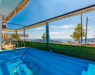 Kaş Bezirgan'da Panoramik Deniz Manzaralı, Özel Havuzlu, Kiralık Villa - 4