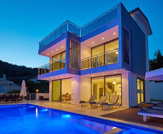 Kaş Kalkan'da Deniz Manzaralı, Özel Havuzlu, Lüks Villa - 1