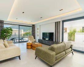 Kaş Kalamar Bölgesinde Deniz Manzaralı, Özel Havuzlu, Lüks Villa - 3