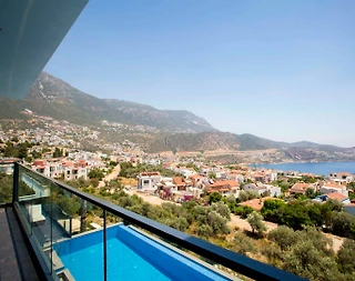 Kaş Kalkan'da Deniz Manzaralı, Özel Havuzlu, 10 Kişilik Villa - 5