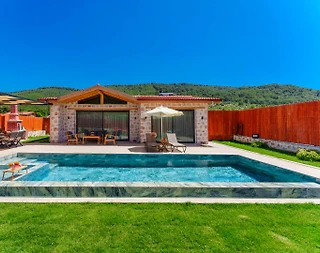 Kaş Sarıbelen'de Muhteşem Doğada, Özel Havuzlu, Balayı Villası - 1