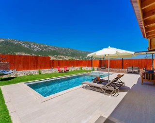 Kaş Sarıbelen'de Muhteşem Doğada, Özel Havuzlu, Balayı Villası - 5