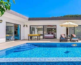 Kaş Sarıbelen'de Doğanın Kalbinde, Isıtmalı Havuzlu, Saunalı Villa - 2