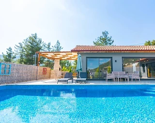 Kaş Sarıbelen'de Geniş Bahçeli, Özel Havuzlu, Jakuzili Villa - 4