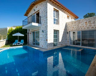Kaş Üzümlü'de Enfes Doğa'da, Özel Havuzlu, Taş Villa - 2