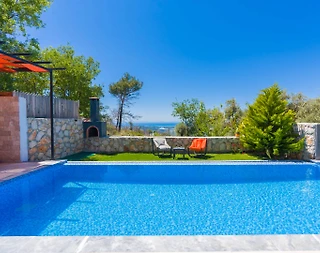 Kaş Üzümlü'de Sakin Konumda, Özel Havuzlu, Modern Villa - 5