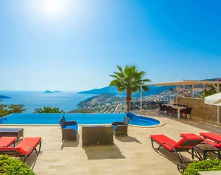 Kalkan'da Büyüleyici Deniz Manzaralı, Özel Havuzlu, Spor Salonlu Villa - 2