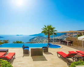 Kalkan'da Büyüleyici Deniz Manzaralı, Özel Havuzlu, Spor Salonlu Villa - 2