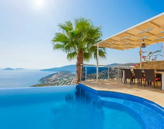 Kalkan'da Büyüleyici Deniz Manzaralı, Özel Havuzlu, Spor Salonlu Villa - 4