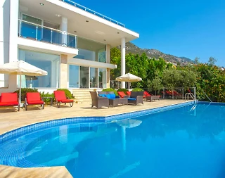 Kalkan'da Büyüleyici Deniz Manzaralı, Özel Havuzlu, Spor Salonlu Villa - 5