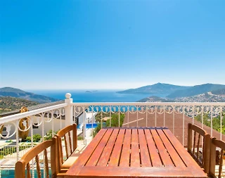 Kaş Bezirgan'da Deniz Manzaralı, 10 Kişilik, Özel Havuzlu Villa - 5