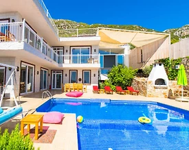 Kaş Bezirgan'da Deniz Manzaralı, 10 Kişilik, Özel Havuzlu Villa - 3