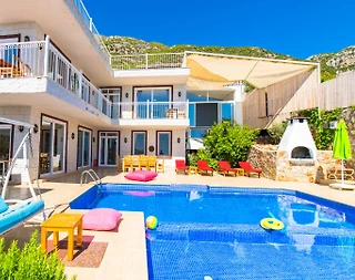 Kaş Bezirgan'da Deniz Manzaralı, 10 Kişilik, Özel Havuzlu Villa - 3