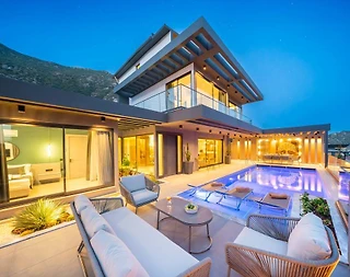 Kaş Kalkan'da Deniz Manzaralı, Özel Havuzlu, Jakuzili, Modern Villa - 1