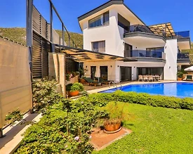Kaş Bezirgan'da Enfes Deniz Manzaralı, Özel Havuzlu, 8 Kişilik Villa - 3
