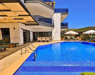 Kaş Bezirgan'da Enfes Deniz Manzaralı, Özel Havuzlu, 8 Kişilik Villa - 5