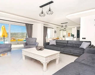 Kaş Kalkan'da Enfes Deniz Manzaralı, Özel Havuzlu, 3+1, Kiralık Villa - 4