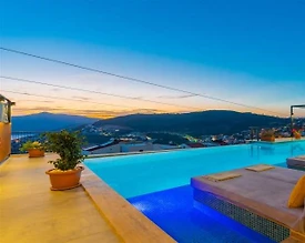 Kaş Kalkan'da Enfes Deniz Manzaralı, Özel Havuzlu, 3+1, Kiralık Villa - 3