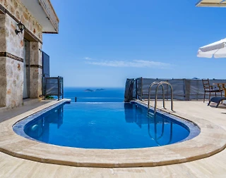 Kalkan Kördere'de Eşsiz Deniz Manzaralı, Özel Havuzlu, Balayı Villası - 1
