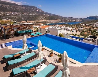 Kalkan'da Geniş Alanlara Sahip, Özel Havuzlu, Deniz Manzaralı Villa - 5