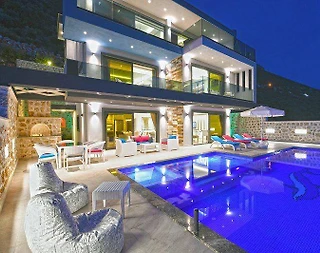 Kaş Bezirgan'da Muhteşem Deniz Manzaralı, Sonsuzluk Havuzlu, 3+1 Villa - 1