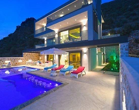 Kaş Bezirgan'da Muhteşem Deniz Manzaralı, Sonsuzluk Havuzlu, 3+1 Villa - 3