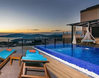 Kaş Bezirgan'da Muhteşem Deniz Manzaralı, Özel Havuzlu, 2+1, Şık Villa - 4