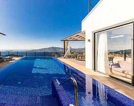 Kaş Bezirgan'da Muhteşem Deniz Manzaralı, Özel Havuzlu, 2+1, Kiralık Villa - 2