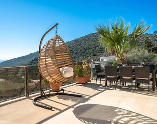 Kalkan'da Müthiş Deniz ve Şehir Manzaralı, Jakuzili, Kiralık Villa - 4