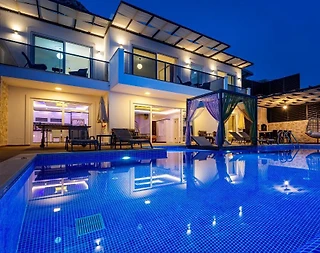 Kaş Kalkan'da Göz Alıcı Manzaralı, Sonsuzluk Havuzlu, 4+1 Villa - 2
