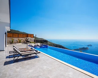 Kaş Bezirgan'da Deniz Manzaralı, Sonsuzluk Havuzlu, 2+1 Villa - 4