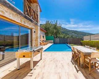 Kaş İslamlar'da Nezih Konumda, Özel Havuzlu, Taş Villa - 4