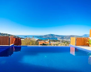 Kaş Bezirgan'da Doğa ve Deniz Manzaralı, Özel Havuzlu, Kiralık Villa - 4