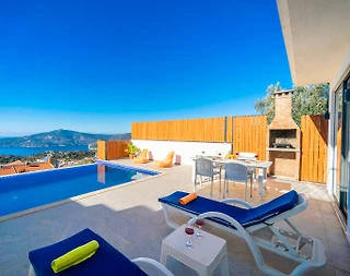 Kaş Bezirgan'da Doğa ve Deniz Manzaralı, Özel Havuzlu, Kiralık Villa - 5