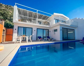 Kaş Bezirgan'da Doğa ve Deniz Manzaralı, Özel Havuzlu, Kiralık Villa - 2
