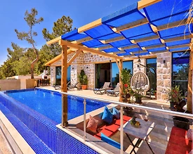 Kaş İslamlar'da Gözlerden Uzak, Özel Havuzlu, 2+1 Villa - 2