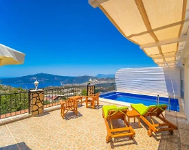 Kaş Bezirgan'da Sakin Konumda, Özel Havuzlu, 4 Kişilik Villa - 3