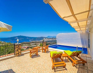 Kaş Bezirgan'da Sakin Konumda, Özel Havuzlu, 4 Kişilik Villa - 3