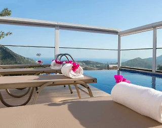 Kaş İslamlar'da Muhteşem Doğada, Kapalı Havuzlu, Kiralık Villa - 4